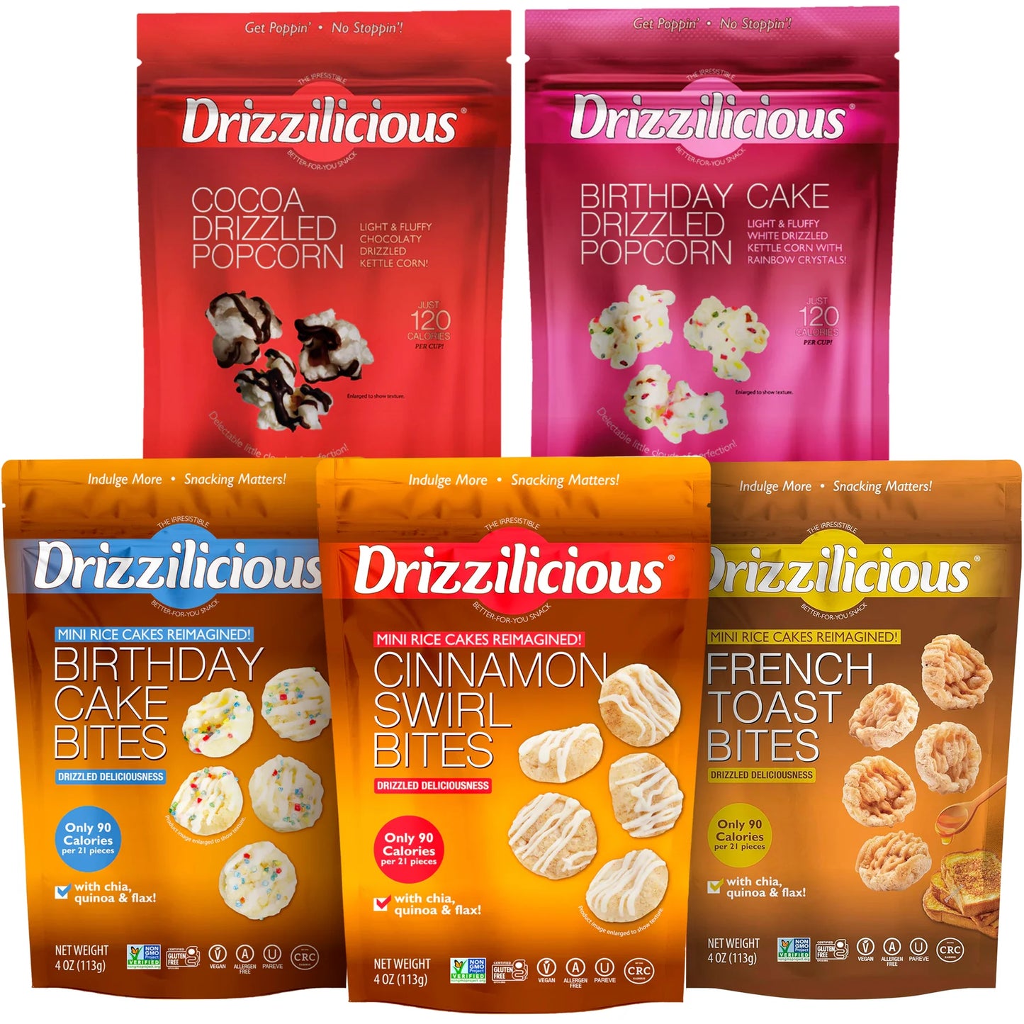 CLEARANCE Drizzilicious Viral Mini Rice Cakes & Popcorn