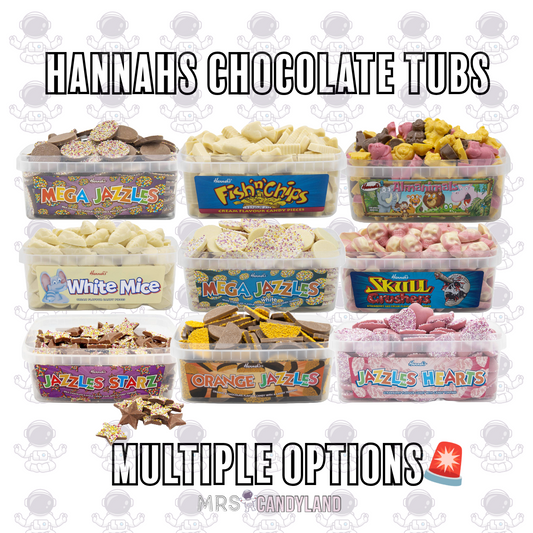 Hannahs Retro UK Chocolate Tubs