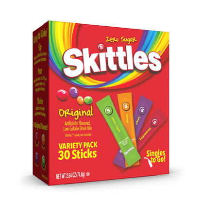 Skittles Original Singles To Go 30 Pack | USA Drink Mix Sachets