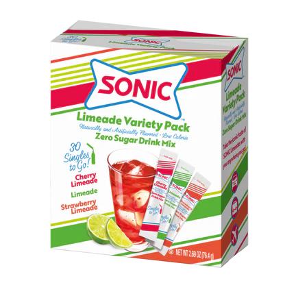 Sonic Limeade Singles To Go 30 Pack | USA Drink Mix Sachets