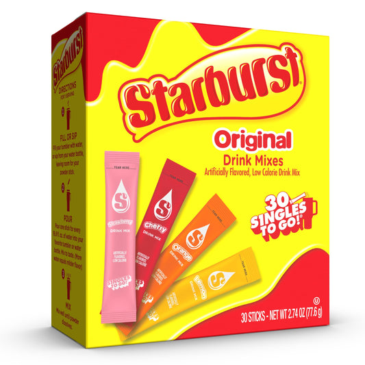 Starburst Singles To Go 30 Pack | USA Drink Mix Sachets