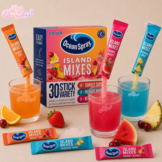 Ocean Spray Island Mixes Variety 30 Pack | USA Singles To Go Drink Mix
