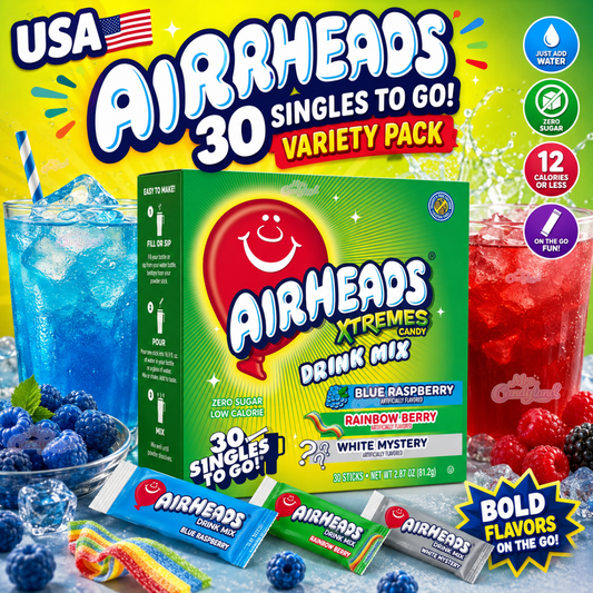 Airheads Xtreme Variety 30 Pack | USA Drink Mix Sachets