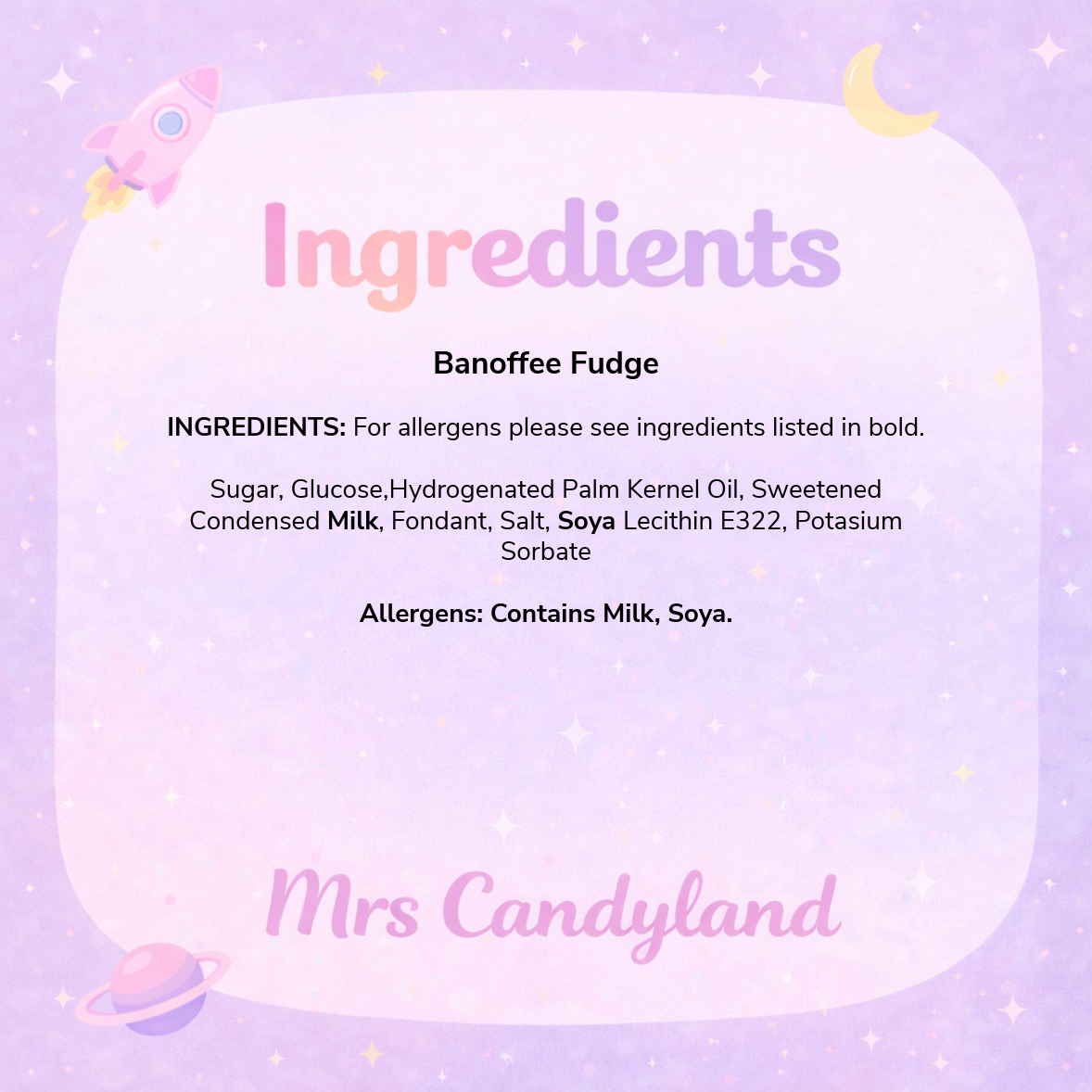 Banoffee Fudge 500g Bag | Mrs Candyland Fudge