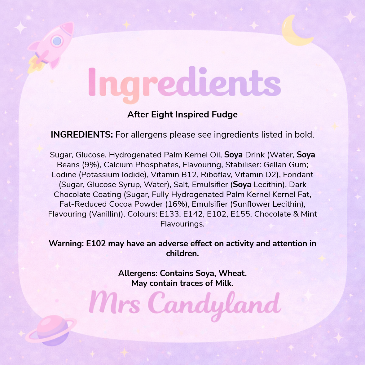 After Eight Inspired Fudge 500g Bag | Mrs Candyland Fudge