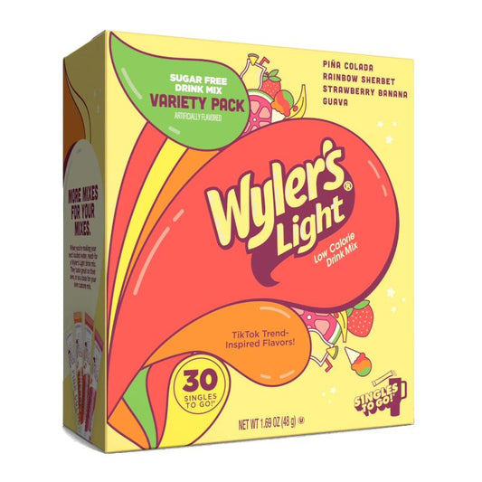 WaterTok Variety Flavours Singles To Go 30 Pack | USA Drink Mix Sachets
