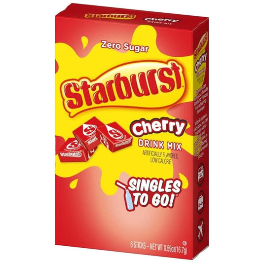 Starburst Cherry Singles To Go 6 Pack | USA Drink Mix Sachets
