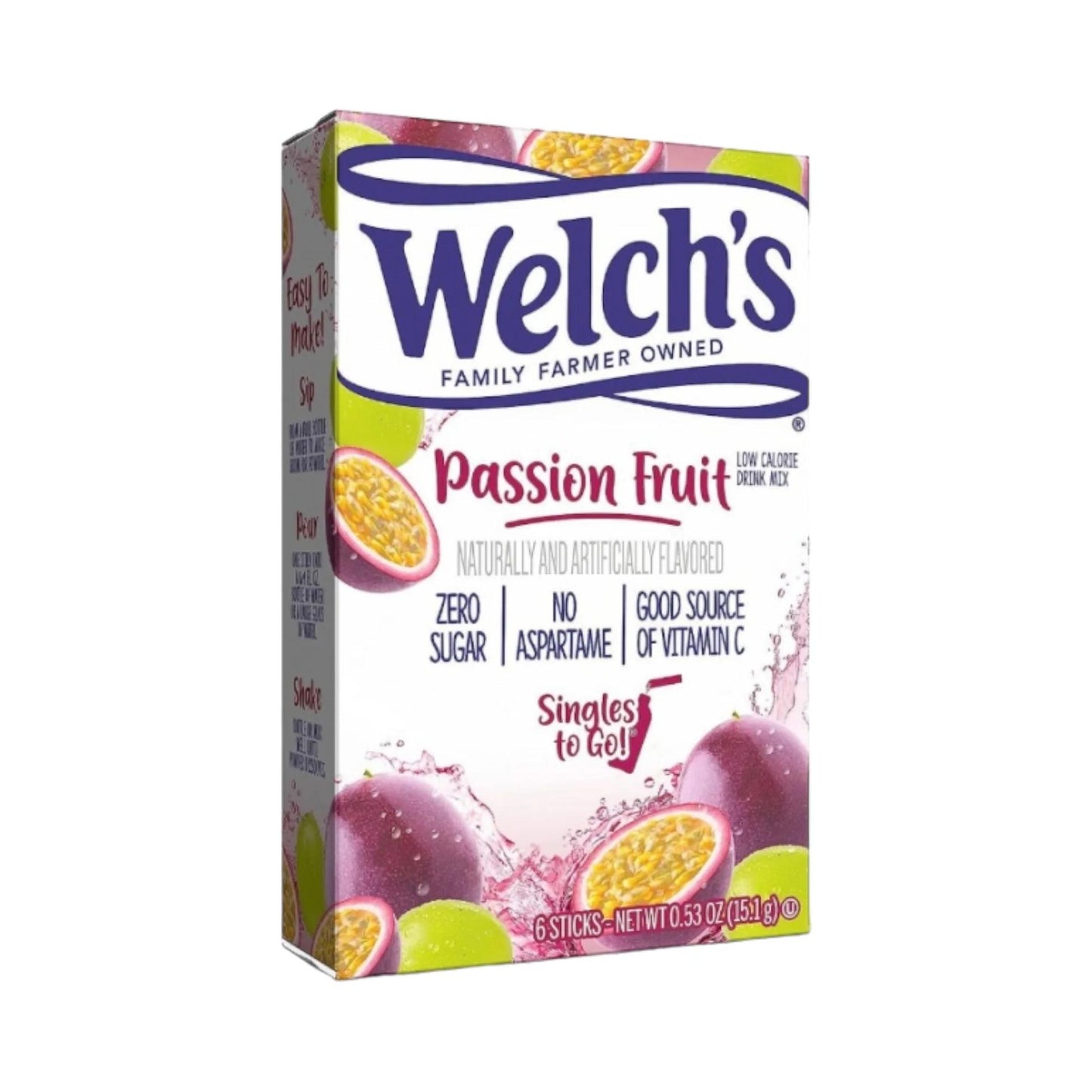 Welch's Passionfruit Singles To Go 6 Pack | USA Drink Mix Sachets