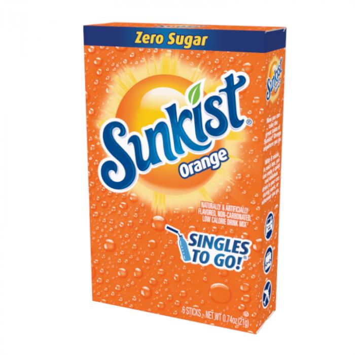 Sunkist Orange Singles To Go 6 Pack | USA Drink Mix Sachets