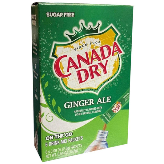 Canada Dry Ginger Ale Singles To Go 6 Pack | USA Drink Mix Sachets