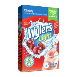 Wylers Light Cherry Singles To Go 8 Pack | USA Drink Mix Sachets