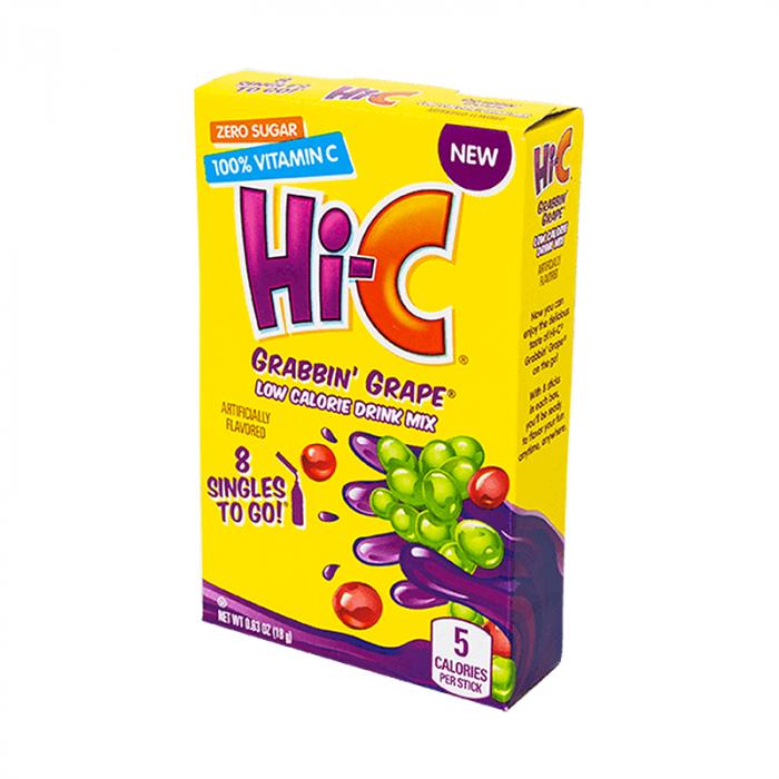 Hi-C Grabbin' Grape Singles To Go 8 Pack | USA Drink Mix Sachets