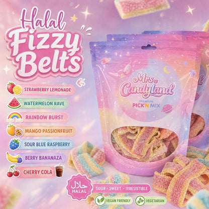 Sour Fizzy Belts - 300g Bag