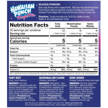 Hawaiian Punch Magic Mix Singles To Go 30 Pack | USA Drink Mix Sachets