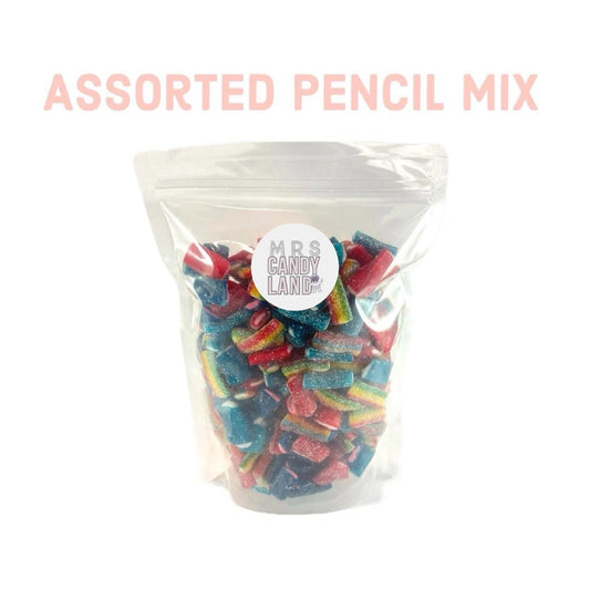 Assorted Pencil Mix - Halal - 500g or 1kg - Pick N Mix - Mrs Candyland