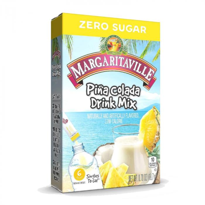 Margaritaville Pina Colada Singles To Go 6 Pack | USA Drink Mix Sachets