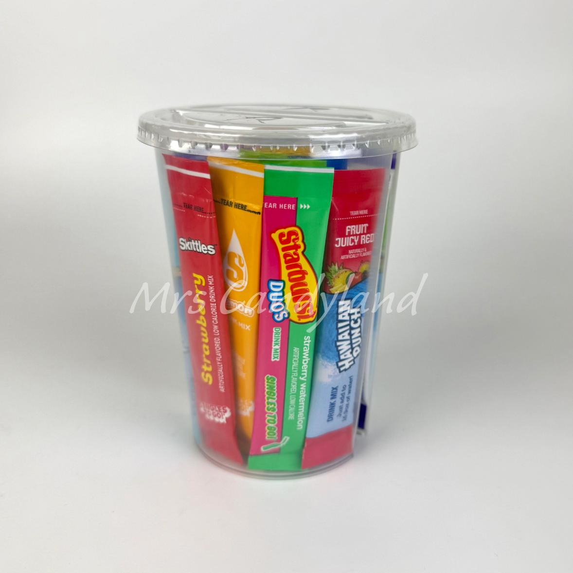 25pc Split Cup USA Drink Mixes | American Singles To Go | Mrs Candyland