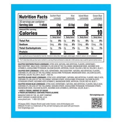 Calypso Lemonade Variety 30 Pack | USA Drink Mix Sachets