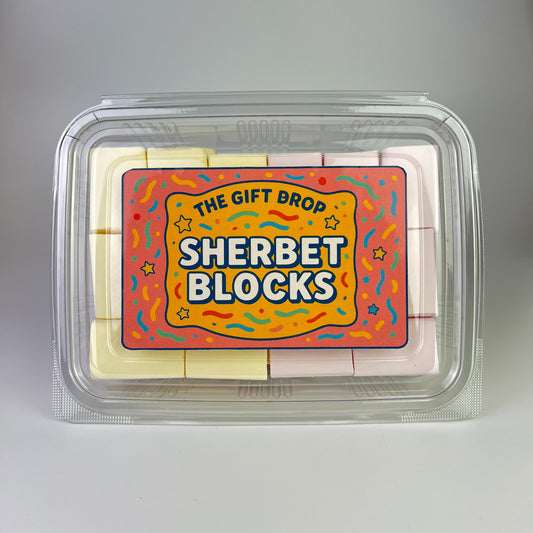 The Gift Drop Viral Sherbet Blocks Tub | 32 Pieces | Sweet Candy Chalk