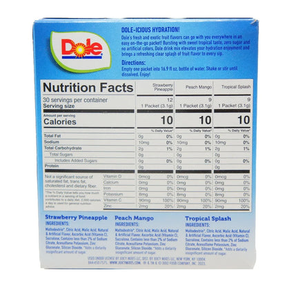 Dole 3 Pack Drink Mix Bundle - USA Singles To Go Drink Mix