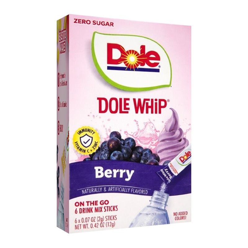 Dole Berry Whip Singles To Go 6 Pack | USA Drink Mix Sachets