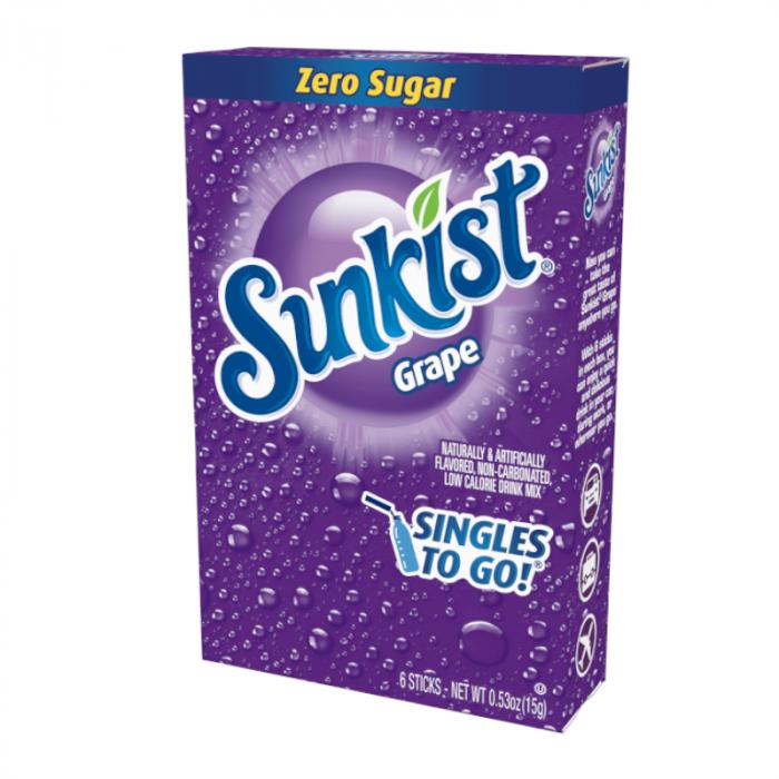 Sunkist Grape Singles To Go 6 Pack | USA Drink Mix Sachets