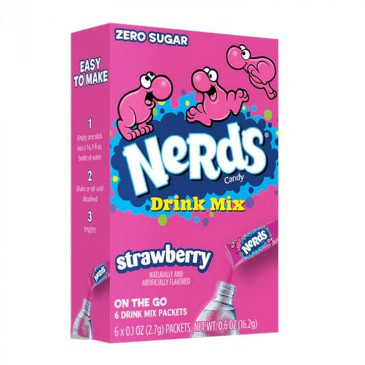 Nerds Strawberry Singles To Go 6 Pack | USA Drink Mix Sachets