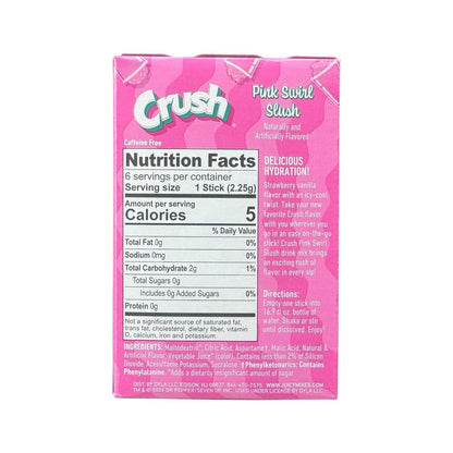 Crush 2 Pack Bundle - Pink Swirl Slush + Blue Razz Slush | USA Singles To Go Drink Mix