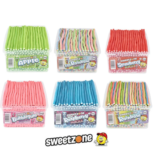 Sweetzone Pencil Tubs - Multiple Varieties - Full Box Deal - Halal