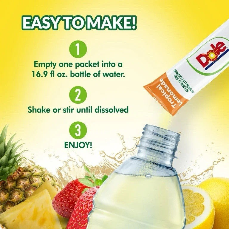 Dole Lemonade Singles To Go 30 Pack | USA Drink Mix Sachets