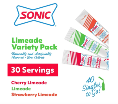 Sonic Limeade Singles To Go 30 Pack | USA Drink Mix Sachets