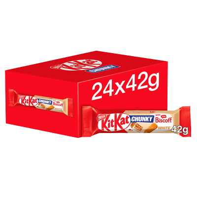 KitKat Chunky White Lotus Biscoff Full Box 24 x 42g Limited Edition