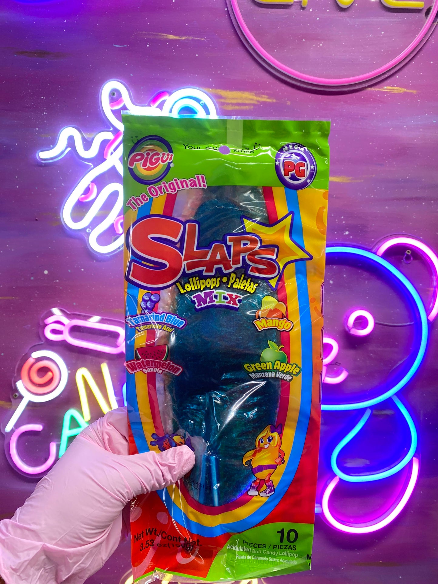 SLAPS Lollipops Mixed Flavour 10 Pack (Mexico)